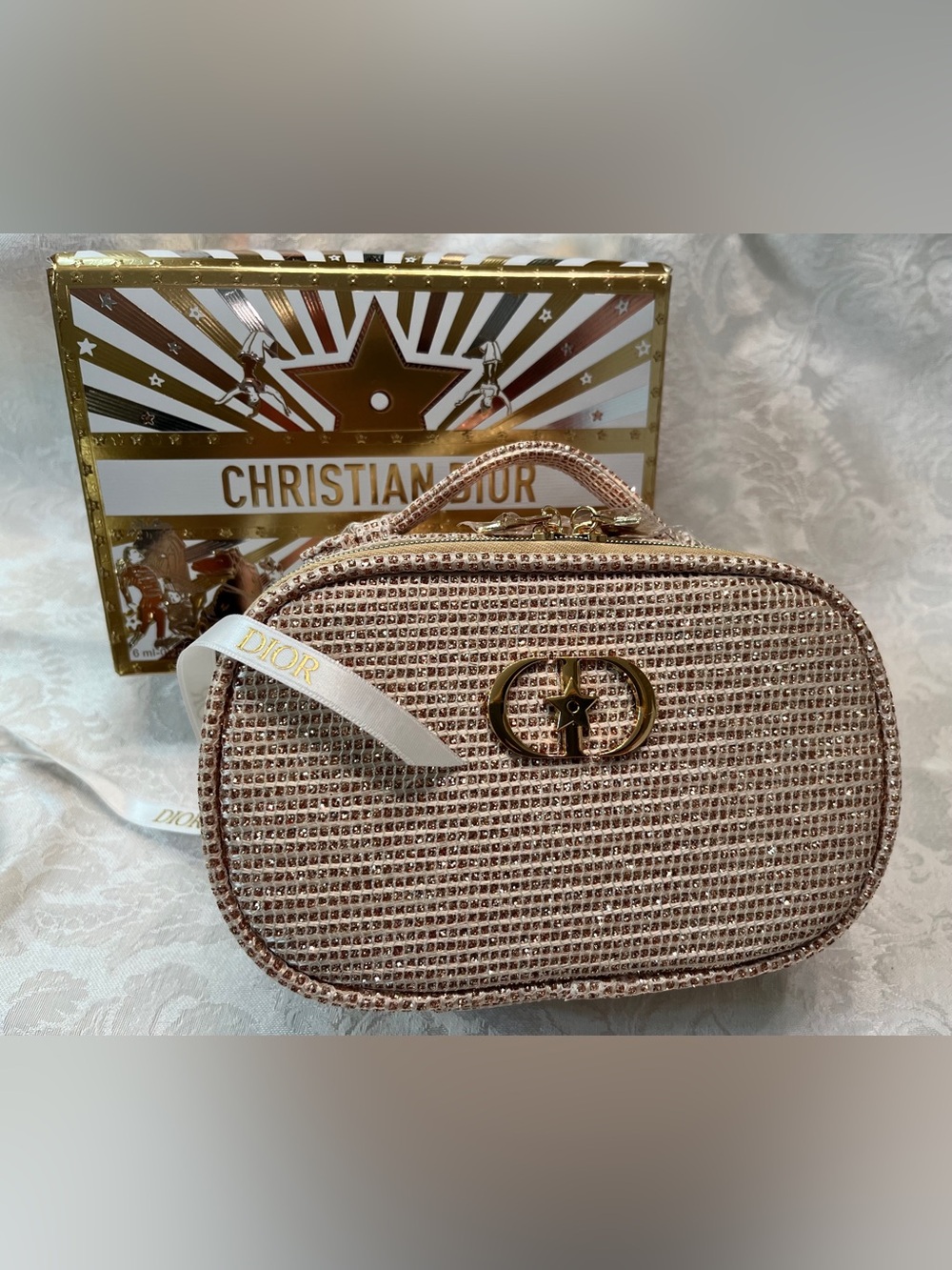 Dior Beauty Vanity Makeup Case 2025 Limited Edition with Star Charms New